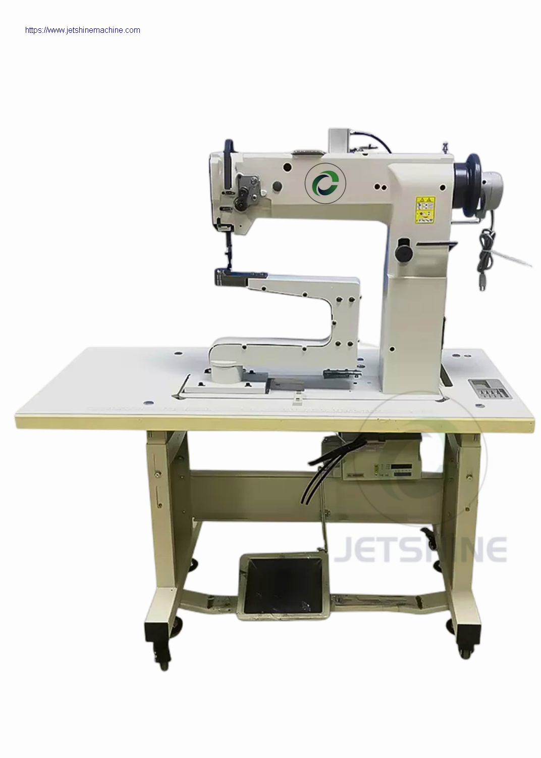 Rotary moving arm high post bed sewing machine