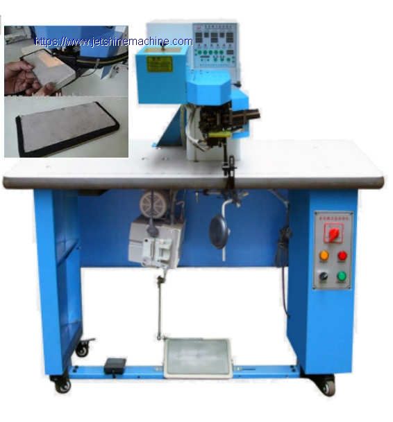 Wallet zipper glue attaching machine