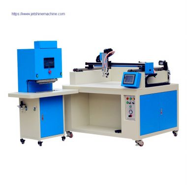 Leather folding and glue machine